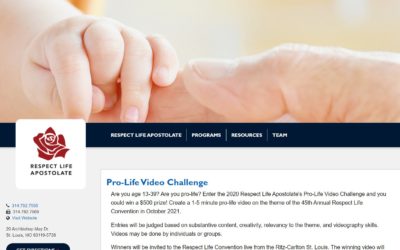 May 1st – September 28th 2020: Archdiocesan Pro-Life Video Challenge